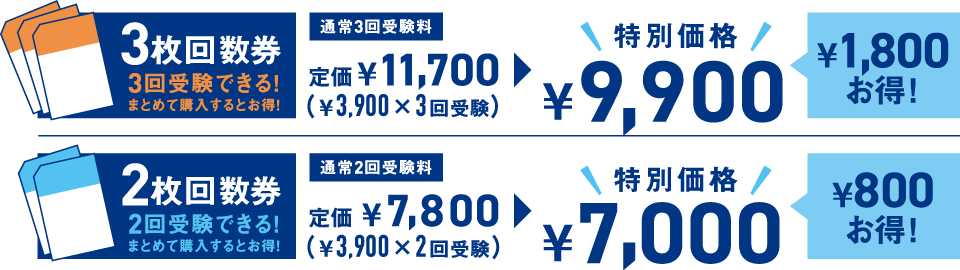 GO TOフクトキャンペーン3枚回数券9,000円、2枚回数券6,000円